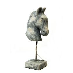 Koń rzeźba Głowa konia z betonu 33cm